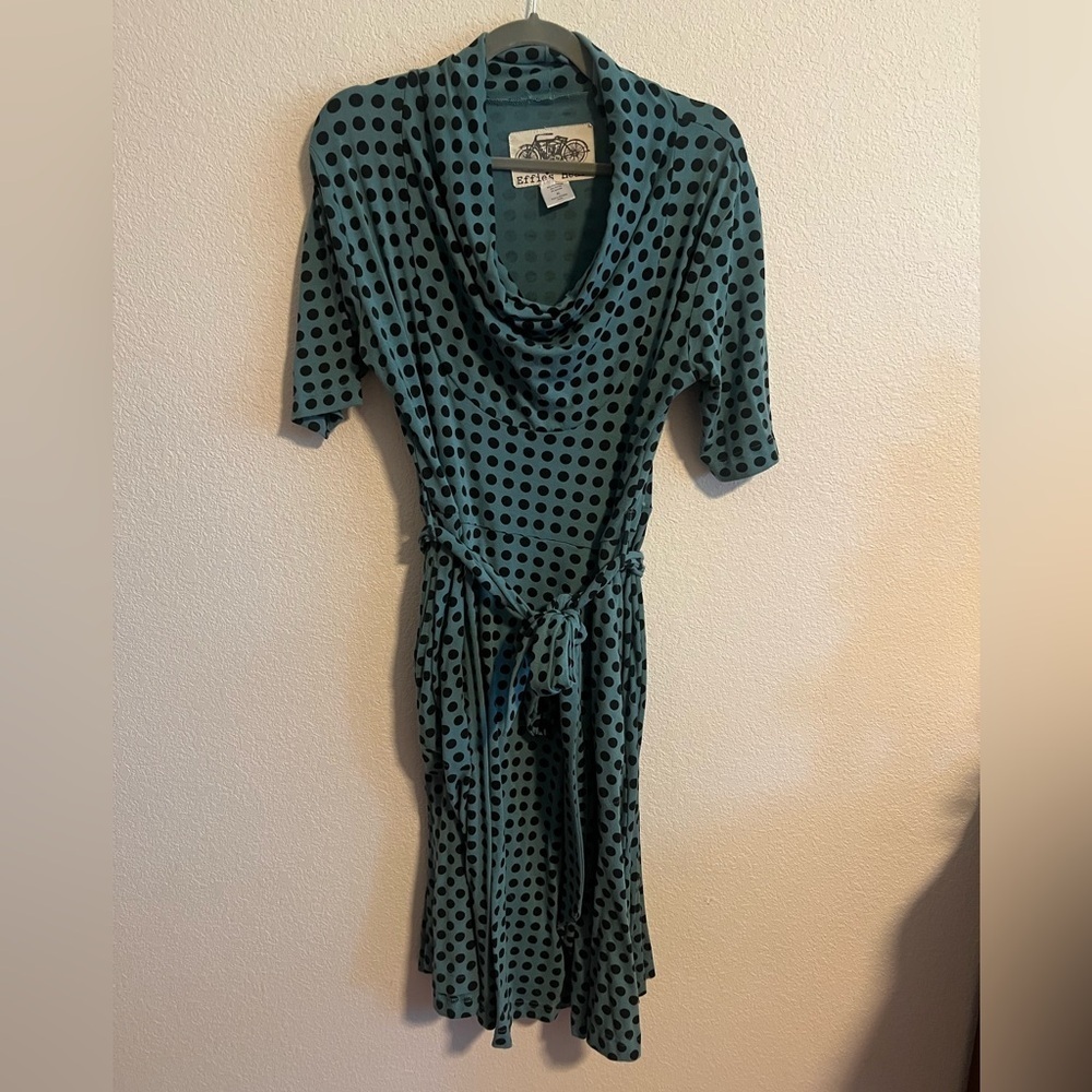 Effie's Heart Polka Dot Cowl Neck Dresse Size XL